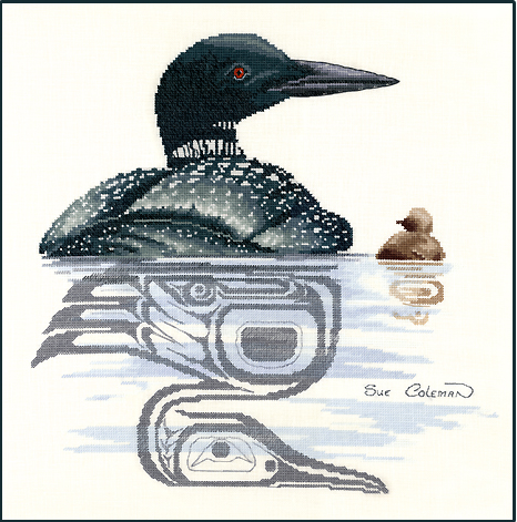 Loon And Chick Loon And Chick